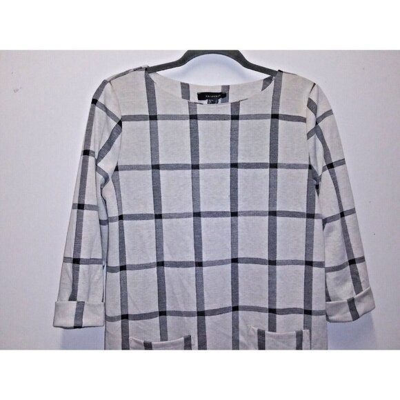 PRIMARK Beige Checkered dress Career Shift US 4 UK 8 English-style Pockets EUC - Picture 9 of 9